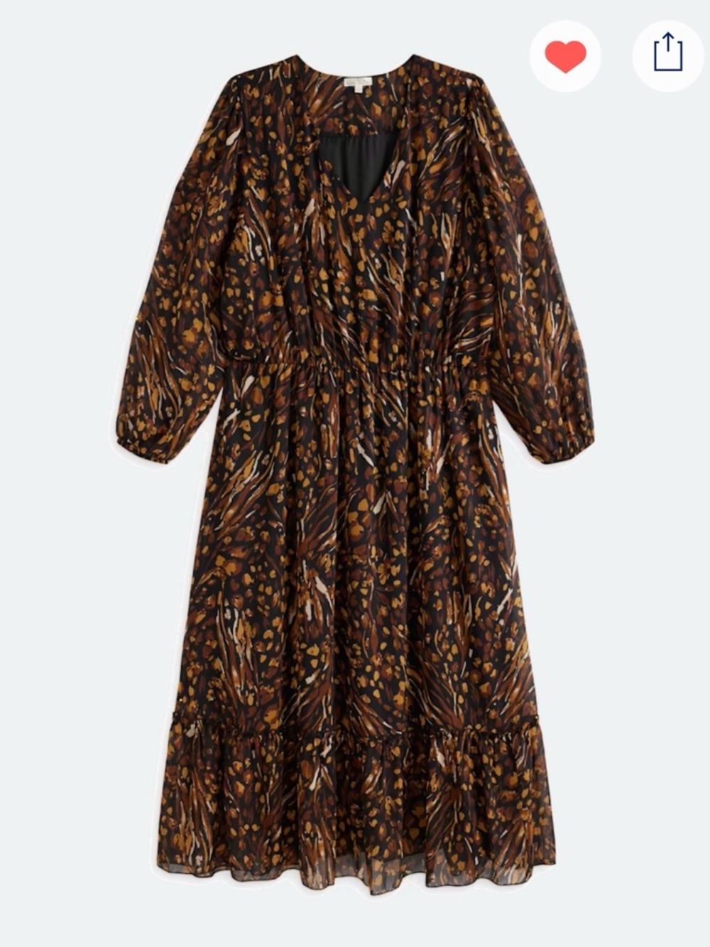 nine britton Brown and Black Printed Maxi Dress